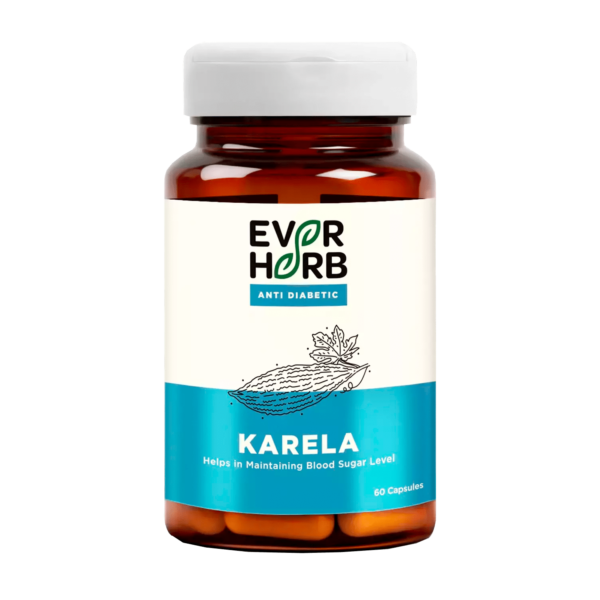 Everherb (By Pharmeasy) Karela - Blood Sugar Control - Lowers Bad Cholestrol - Bottle Of 60