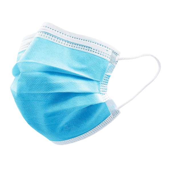 Ma Croix 3 Ply Disposable Face Masks for Summer, Blue Mask with Earloop in Box