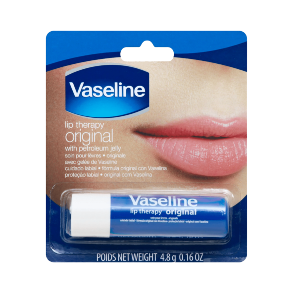 Vaseline Lip Therapy Moisturizing Hydrating Lip Balms with Petroleum, Vitamin E, Clear