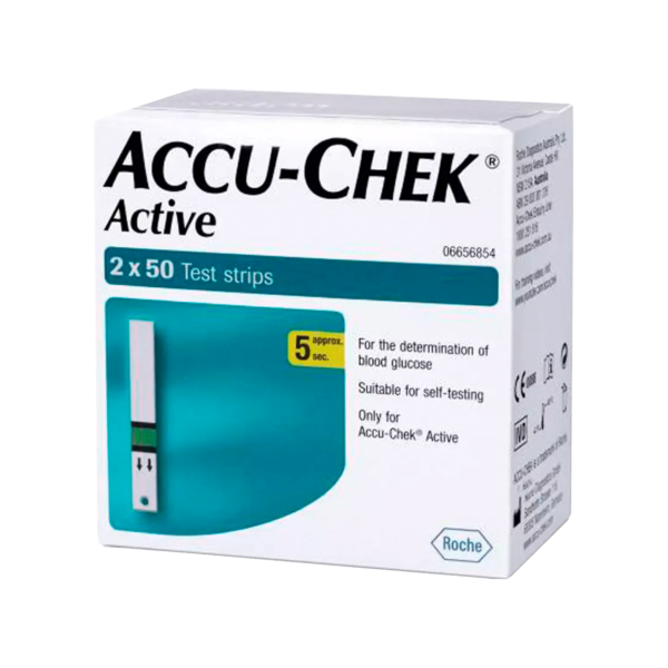 Accu-Chek Active Glucometer Test Strips Box Of 100 (50 X 2) - Image 2