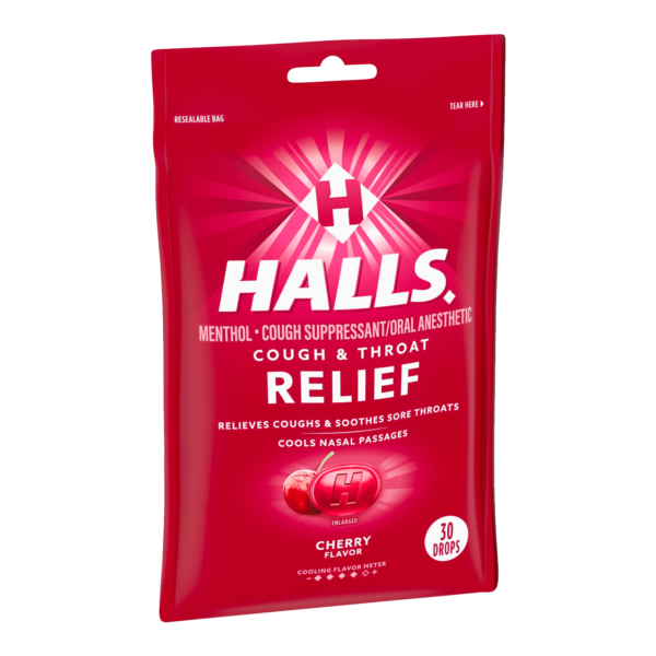 HALLS Relief Cherry Cough Drops, 30 Drops - Image 2